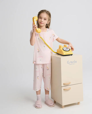 Aimer Kids Milk Fiber Homewear Pants For Girls