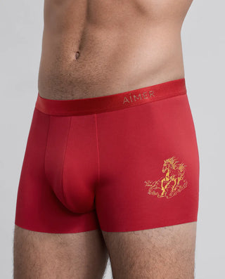 Aimer Men Red Trunk