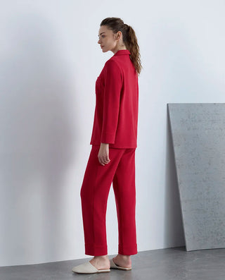 AIMER 25AW Milk Life Collared Long Sleeve Separates Set AM46B751