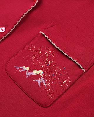 Aimer 25AW Sunrise Golden Mountain Lucky Series Lapel Long Sleeve Set AM46B641