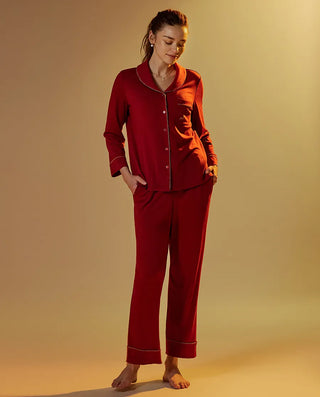 Aimer 25AW Sunrise Golden Mountain Lucky Series Lapel Long Sleeve Set AM46B641