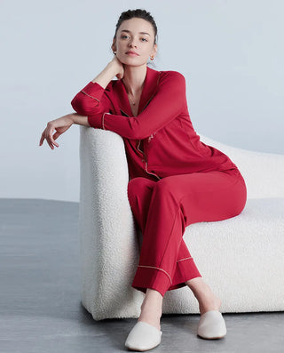 Aimer 25AW Sunrise Golden Mountain Lucky Series Lapel Long Sleeve Set AM46B641