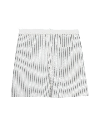 AIMER Silk-Striped Shorts
