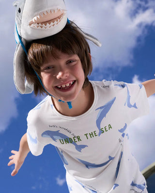 Aimer Kids Short-sleeve Tops Homewear Set For Boys