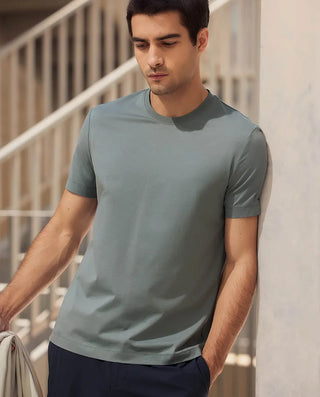 Aimer Men Cotton Crew Neck Shirt