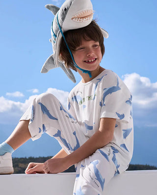 Aimer Kids Short-sleeve Tops Homewear Set For Boys