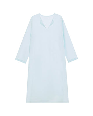 AIMER Algae Crew Neck Sleeve Nightgown
