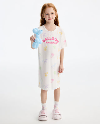 Aimer Kids Short-sleeved Nightdress For Girls