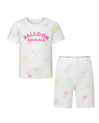 Aimer Kids Girls Short-sleeve Sleepwear Set
