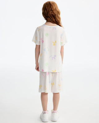 Aimer Kids Girls Short-sleeve Sleepwear Set