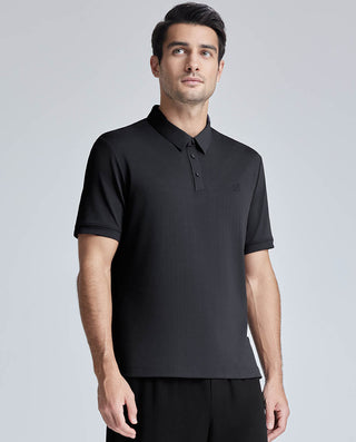 Aimer Men Casual Short-Sleeves Polo Shirt