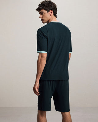 Aimer Men Algae Sleepwear Loungewear Set