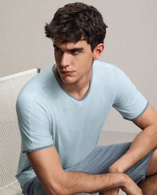 Aimer Men Milky Crewneck Short-Sleeve Top
