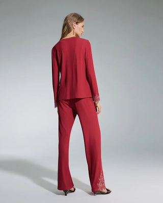 Aimer Lace‑Trim Padded‑Cup 3‑Piece Women Loungewear Set AM46D581