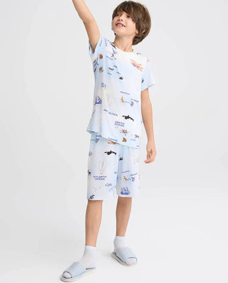 Aimer Kids Milk Fiber Homewear Tops For Boys