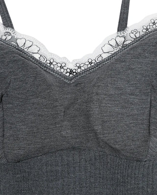 Aimer Lace‑Trim Padded‑Cup 3‑Piece Women Loungewear Set AM46D581