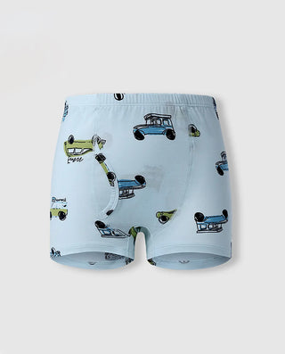 Aimer Kids TrueMilk Fiber Car Print Mid Rise Boyshorts AK223K358