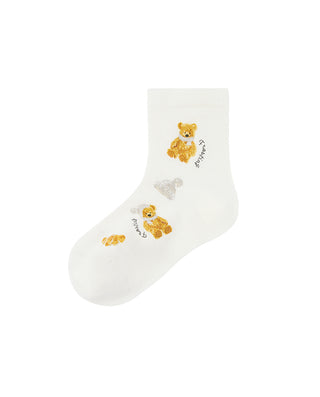 AIMER KIDS Bear Print Ankle Socks