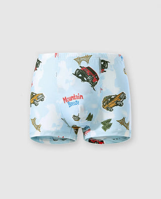 Aimer Kids TrueMilk Fiber Camping Adventure Print Mid Rise Boyshorts AK223L901