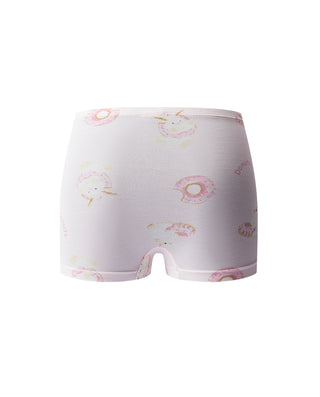 Aimer Kids TrueMilk Fiber Bunny Donut Print Mid Rise Boyshorts  AK123L901