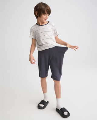 Aimer Kids Short-sleeve Tops Homewear Set For Boys