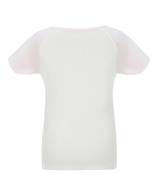 Aimer Kids Milk Short-sleeve Tops Homewear For Girls