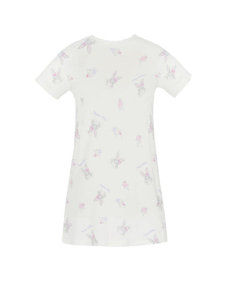 Aimer Kids Milk Short-sleeved Nightdress For Girls