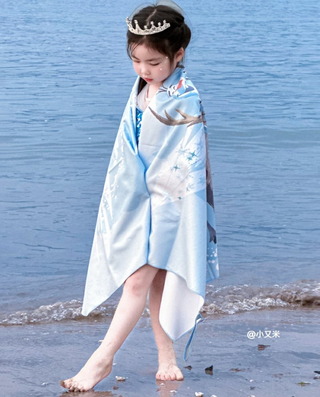 Aimer Kids Girls Elsa Bath Towel