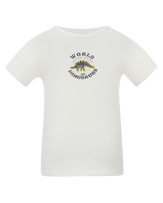 Aimer Kids Milk Short-sleeve Tops Homewear For Boys