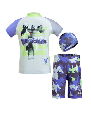 Aimer Kids Boys Transformers Swimwear Set 3 Pieces
