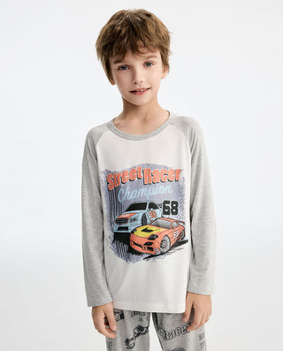 Aimer Kids Milk Pajamas For Boys