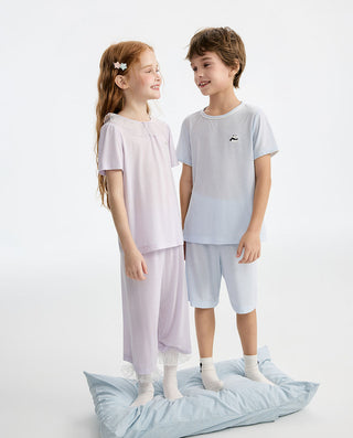Aimer Kids Boys Short-sleeve Homewear Tops