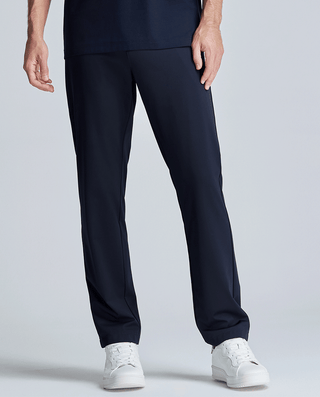 Aimer Men Business Casual Dark Blue Trousers