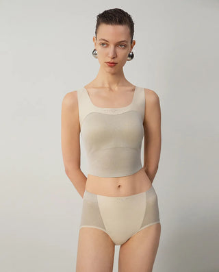 Aimer CHUANG 25SS Square Neck Camisole Top with Built-in Bra