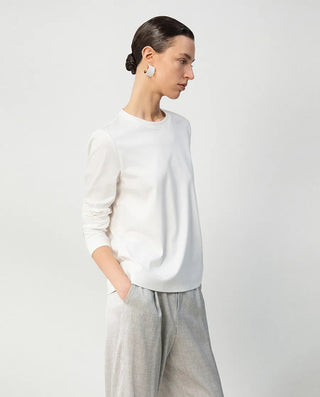 Aimer CHUANG 25SS Cotton Round Neck Long Sleeve T-shirt