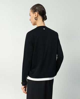 Aimer CHUANG 25SS Cotton Round Neck Long Sleeve T-shirt