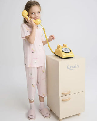 Aimer Kids Milk Fiber Homewear Tops For Girls