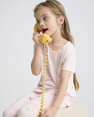 Aimer Kids Milk Fiber Homewear Tops For Girls