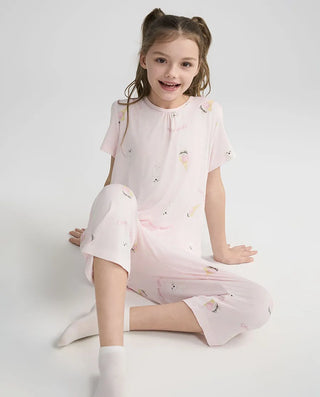 Aimer Kids Milk Fiber Homewear Tops For Girls