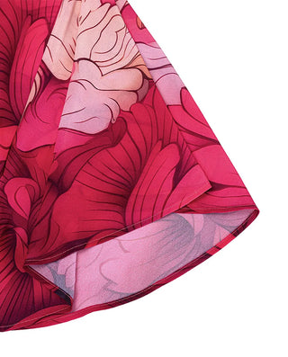 Aimer 25SS Vintage Floral Beach Cover-Up