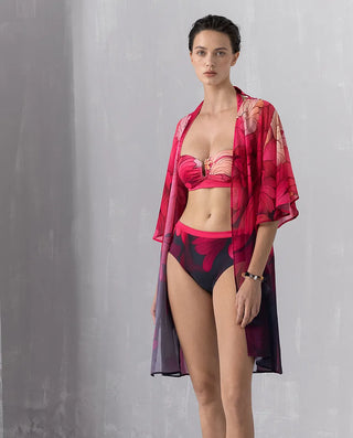 Aimer 25SS Vintage Floral Beach Cover-Up