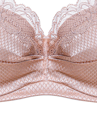 AIMER BODY Lace‑Trimmed  Breathable Hole‑Cup Full‑Coverage Bra AD110641