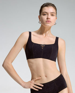 AIMER Suede Flexible Wire Lightly Lined Bra