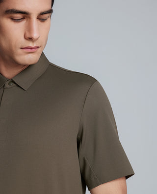 Aimer Business Camp Collar Short-Sleeve Shirt