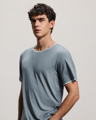 Aimer Men Milky Crewneck Short-Sleeve Top