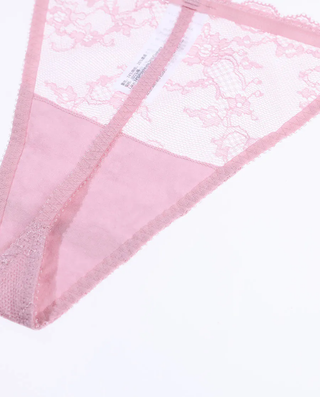 AIMER Lace Low-Rise T-Back Thong AM21D073