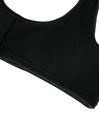 AIMER Denim Wireless Front Zip Bra