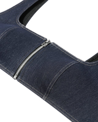 AIMER Denim Wireless Front Zip Bra