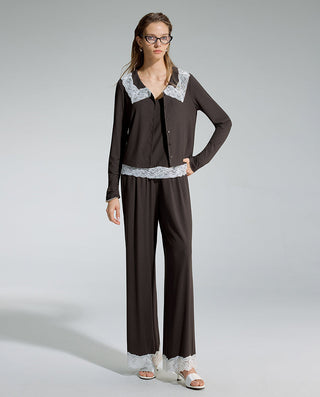 AIMER Algae Lace Pants