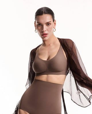AIMER BODY Wireless Hidden Holed Pads Full Figure Bra